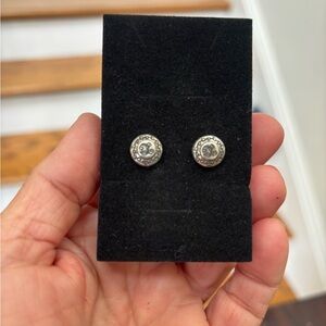 BRIGHTON vintage Elegant Silver Stud Earrings